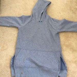 light blue hoodie